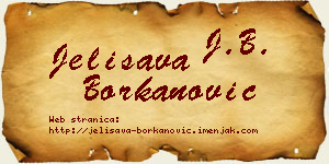 Jelisava Borkanović vizit kartica